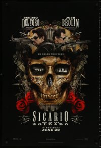 9c868 SICARIO: DAY OF THE SOLDADO teaser DS 1sh 2018 Benicio Del Toro, Josh Brolin, Santa Muerte!