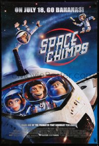 9c890 SPACE CHIMPS advance DS 1sh 2008 Andy Samberg, Cheryl Hines & Jeff Daniels