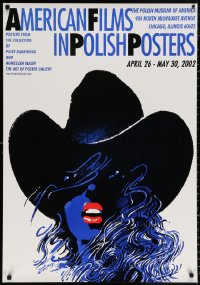 9c154 AMERICAN FILMS IN POLISH POSTERS 27x39 museum/art exhibition 2002 cool Waldemar Swierzy art!