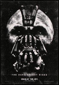 9c007 DARK KNIGHT RISES IMAX mini poster 2012 the legend ends, cool close-up art of Hardy as Bane!