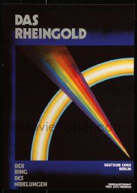 9c337 DAS RHEINGOLD 17x23 German stage poster 1990s gold ring and a rainbow!