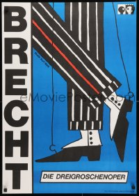 9c351 DIE DREIGROSCHENOPER 23x32 East German stage poster 1988 Brecht's The Three Penny Opera!
