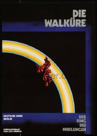 9c365 DIE WALKURE 17x23 German stage poster 1990s completely different art of a bleeding ring!