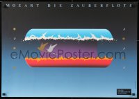 9c367 DIE ZAUBERFLOTE 23x32 East German stage poster 1986 completely different colorful art!