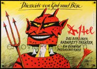 9c369 DIESSEITS VON GUT UND BOSE 23x33 German stage poster 1990s devil and angel by Vonderwerth!