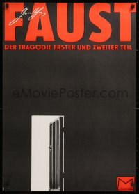 9c379 FAUST 23x32 East German stage poster 1979 different art of open door by Finke!
