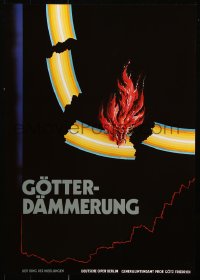 9c390 GOTTERDAMMERUNG 17x23 German stage poster 1990s completely different art of a broken ring!