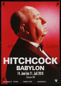 9c140 HITCHCOCK BABYLON 23x33 German film festival poster 2018 profile image of Alfred Hitchcock!