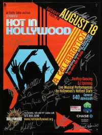9c271 HOT IN HOLLYWOOD signed 18x24 special poster 2007 by Zachary Quinto, Ferrara, sixteen others!