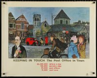 9c277 KEEPING IN TOUCH 29x36 English special poster 1960s GPO, General Post Office, in town!