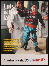 9c284 LUIS IS THE LAST 18x24 special poster 2000 he is the last polio victim in the Americas!