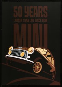 9c291 MINI 20x28 special poster 2009 really cool art of the car by Lasse Bauer!