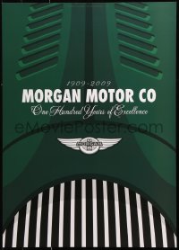 9c293 MORGAN MOTOR COMPANY 20x28 special poster 2009 artwork of fancy hood logo by Lasse Bauer!
