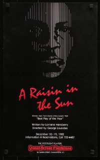 9c433 RAISIN IN THE SUN 15x24 stage poster 1982 George Loukides, written by Lorraine Hansberry!