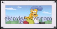 9c081 SIMPSONS 13x24 art print 1992 art of Homer & Marge on motorcycle by Matt Groening!
