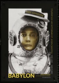 9c306 STUMMFILM UM MITTERNACHT 23x33 German special poster 2010s Buster Keaton wearing a diving helmet!