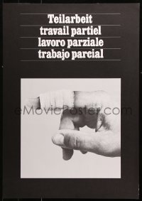 9c309 TEILARBEIT 19x28 special poster 1970s image of a cut finger, partial work!