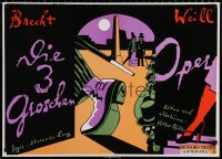 9c448 THREE PENNY OPERA 24x33 German stage poster 1990s Volker Pfuller art, Bertolt Brecht!