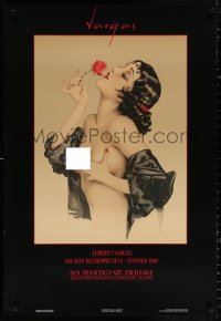 9c171 VARGAS 26x38 museum/art exhibition 1985 great art, topless woman & flower, Memories of Olive!