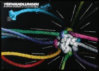 9c456 VERWANDLUNGEN 23x33 German stage poster 1990s colored rope by Andreas Wallat!