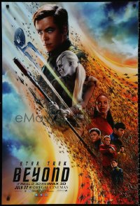 9c899 STAR TREK BEYOND teaser DS 1sh 2016 the Starship Enterprise and crew, Regal Cinemas!