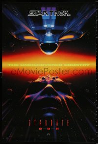 9c906 STAR TREK VI teaser 1sh 1991 William Shatner, Leonard Nimoy, Stardate 12-13-91!
