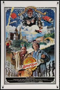 9c923 STRANGE BREW int'l 1sh 1983 art of hosers Rick Moranis & Dave Thomas with beer by John Solie!