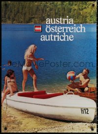 9c031 AUSTRIA Herndl canoe style 23x32 Austrian travel poster 1970s image from the country!