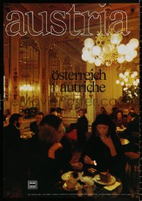 9c033 AUSTRIA Krammer restaurant style 23x33 Austrian travel poster 1970s image from the country!