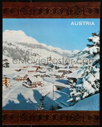 9c034 AUSTRIA Lech am Arlberg style 23x29 Austrian travel poster 1970s image from the country!