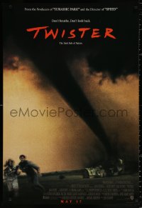9c975 TWISTER int'l advance DS 1sh 1996 May 17 style, Bill Paxton & Helen Hunt tornados!