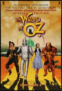 9c992 WIZARD OF OZ advance DS 1sh R1998 Victor Fleming, Judy Garland all-time classic!