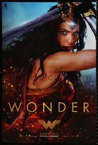 9c997 WONDER WOMAN teaser DS 1sh 2017 sexiest Gal Gadot in title role/Diana Prince, Wonder!