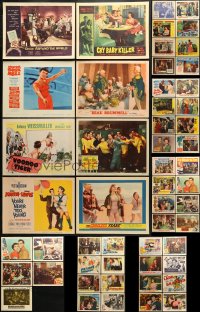 9d224 LOT OF 109 1950S LOBBY CARDS 1950s great scenes from a variety of different movies!
