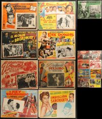 9d334 LOT OF 17 MEXICAN LOBBY CARDS 1940s-1970s great scenes from a variety of different movies!