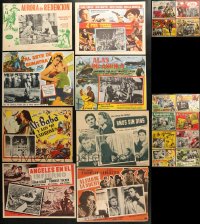 9d331 LOT OF 20 MEXICAN LOBBY CARDS 1940s-1960s great scenes from a variety of different movies!