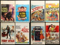 9d465 LOT OF 12 FORMERLY FOLDED BELGIAN POSTERS 1960s great images from a variety of movies!