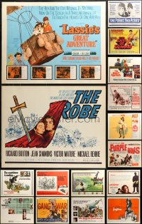 9d445 LOT OF 16 UNFOLDED HALF-SHEETS 1960s great images from a variety of movies!