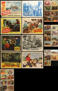 9d290 LOT OF 37 1940S WESTERN LOBBY CARDS 1940s great scenes from different cowboy movies!