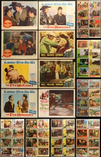 9d250 LOT OF 75 WESTERN LOBBY CARDS 1950s incomplete sets from several cowboy movies!