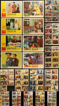 9d228 LOT OF 103 LOBBY CARDS 1950s incomplete sets from a variety of different movies!