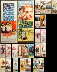 9d441 LOT OF 25 UNFOLDED INSERTS 1960s great images from a variety of different movies!