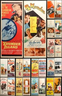 9d442 LOT OF 28 UNFOLDED INSERTS 1960s great images from a variety of different movies!