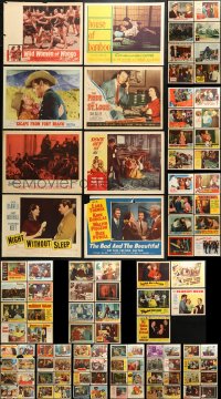 9d221 LOT OF 117 1950S LOBBY CARDS 1950s great scenes from a variety of different movies!