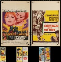 9d451 LOT OF 7 UNFOLDED INSERTS AND WINDOW CARDS 1950s-1960s cool images from a variety of movies!