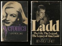 9d037 LOT OF 2 ALAN LADD AND VERONICA LAKE HARDCOVER BIOGRAPHY BOOKS 1970s illustrated!