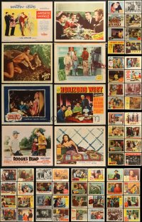 9d258 LOT OF 64 1950S LOBBY CARDS 1950s great scenes from a variety of different movies!
