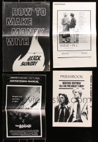 9d113 LOT OF 4 UNCUT PRESSBOOKS 1960s-1980s Black Sunday, Annie Hall, The Howling & more!