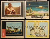9d321 LOT OF 4 LOBBY CARDS 1950s bad condition Some Like It Hot, Forbidden Planet, Searchers!