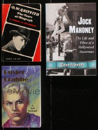 9d034 LOT OF 3 ACTOR BIOGRAPHY SOFTCOVER BOOKS 1970s-2010s Jock Mahoney, Buster Crabbe, DW Griffith